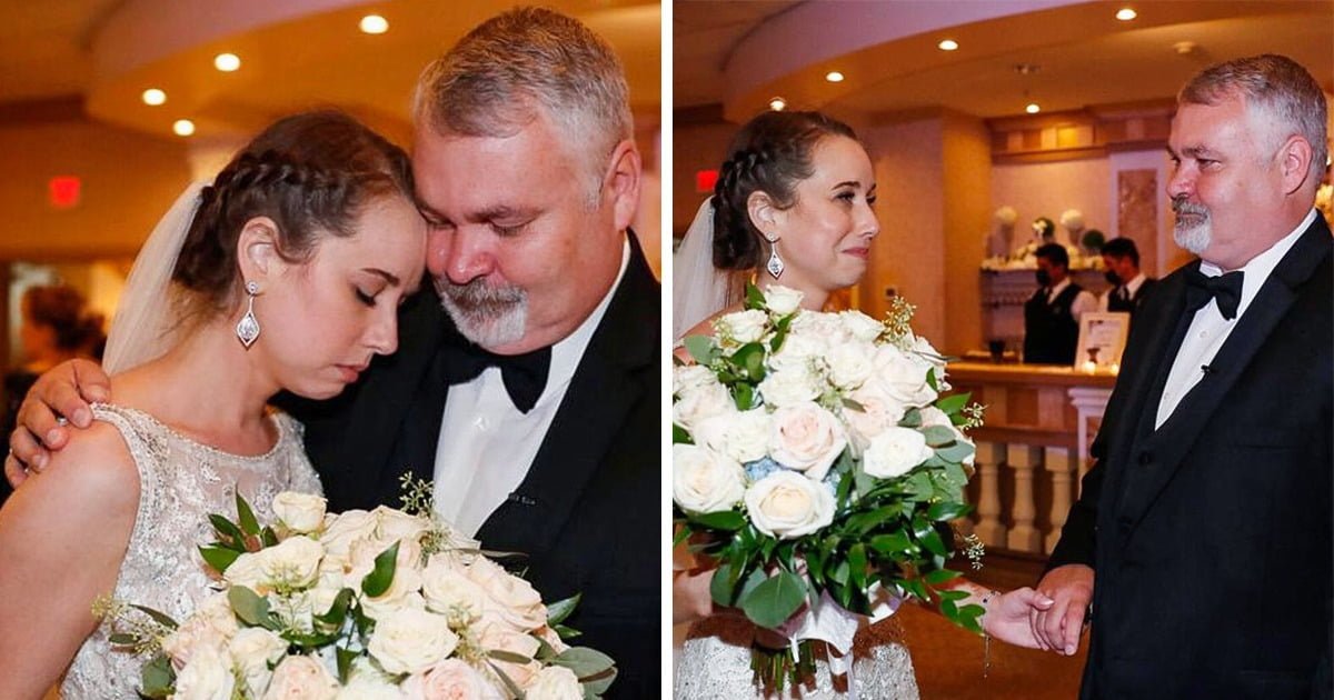 Read more about the article Ojciec przedwcześnie zmarłej kobiety poprowadził do ołtarza pannę młodą, która otrzymała organy jego córki